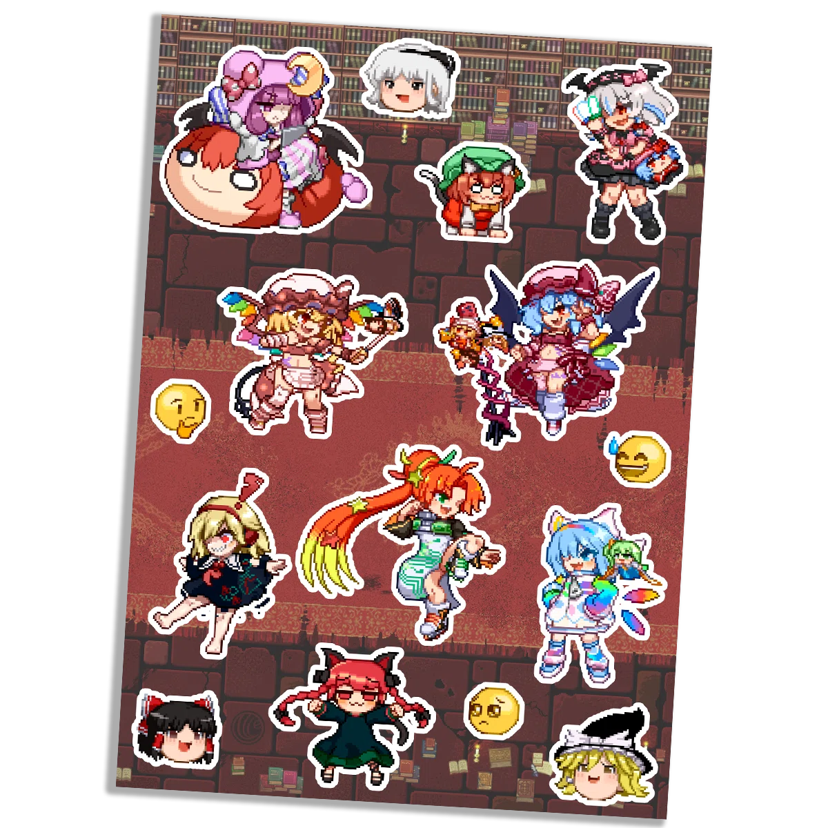 ドット絵キャラクター ステッカーシート